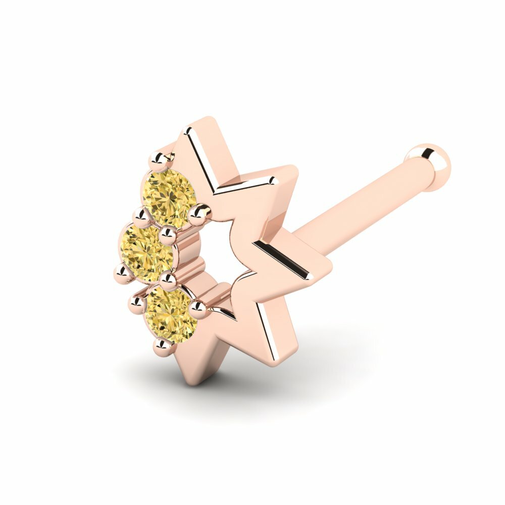 Gele Diamant Neus Pin Errest