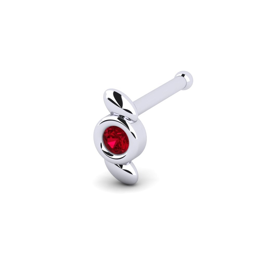 Zircone Rouge Piercing Nez Exang