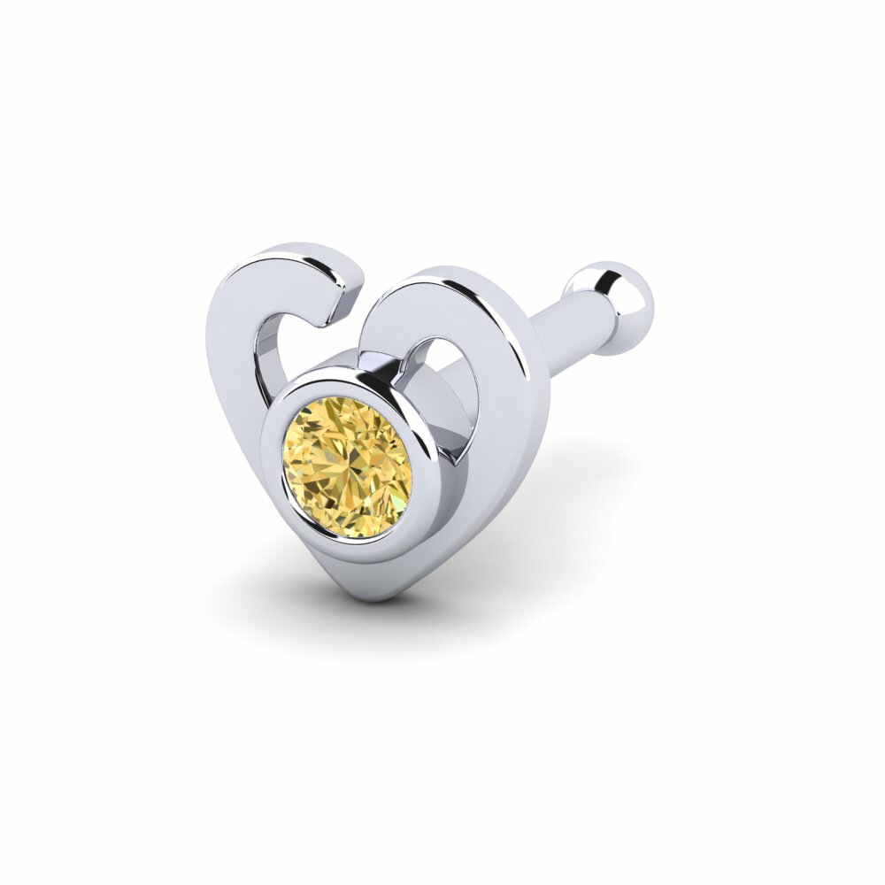 Gele Diamant Neus Pin Fartur