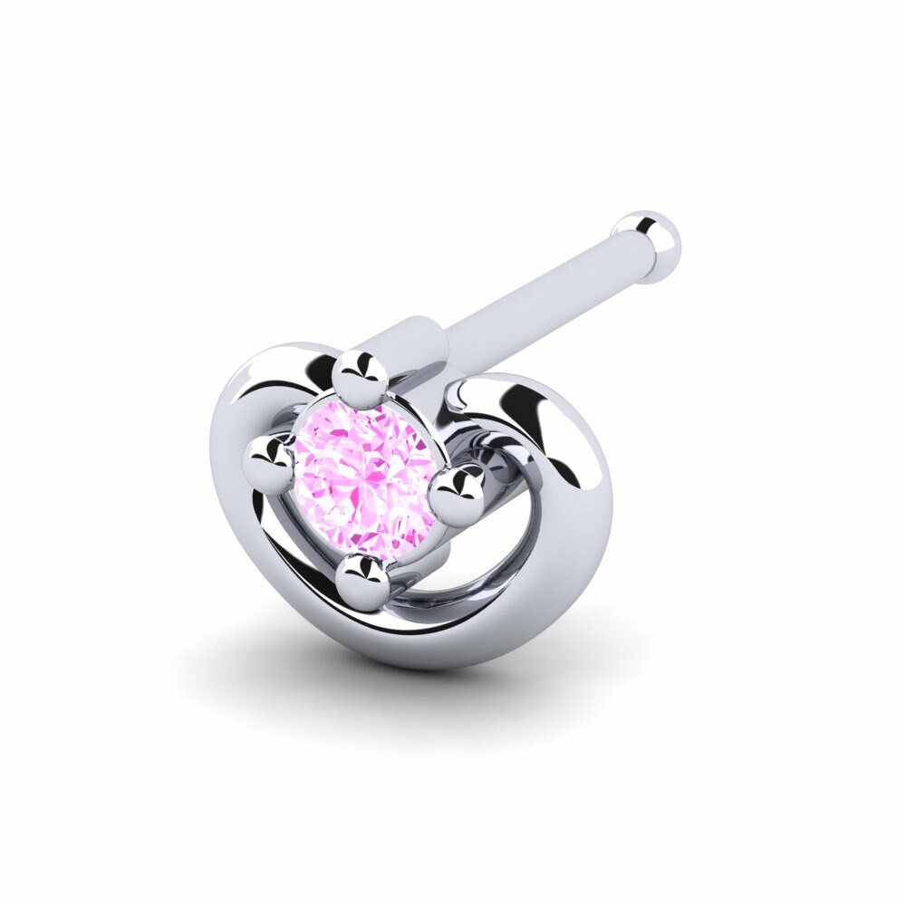 Pink Sapphire Nose Pin Fors
