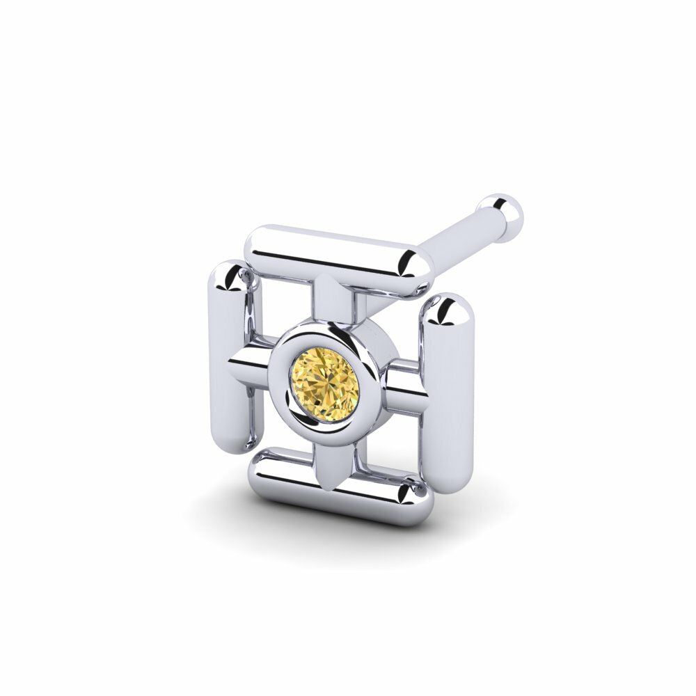 Gele Diamant Neus Pin Heall