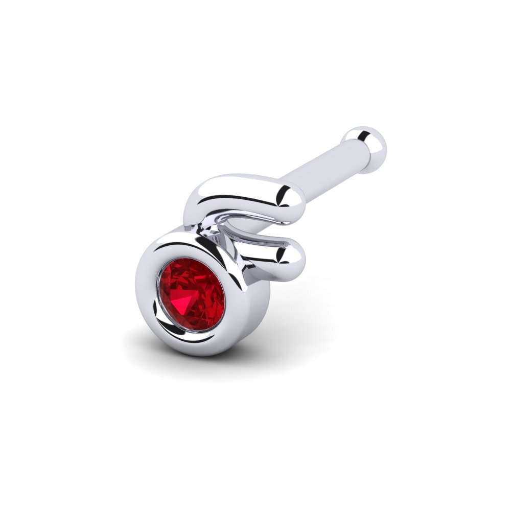Zircone Rouge Piercing Nez Hoilte