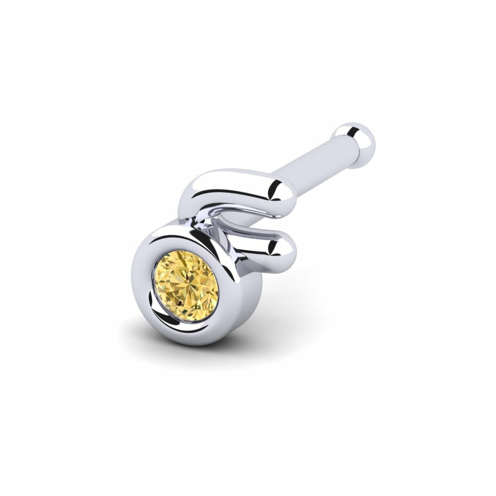Gele Diamant Neus Pin Hoilte