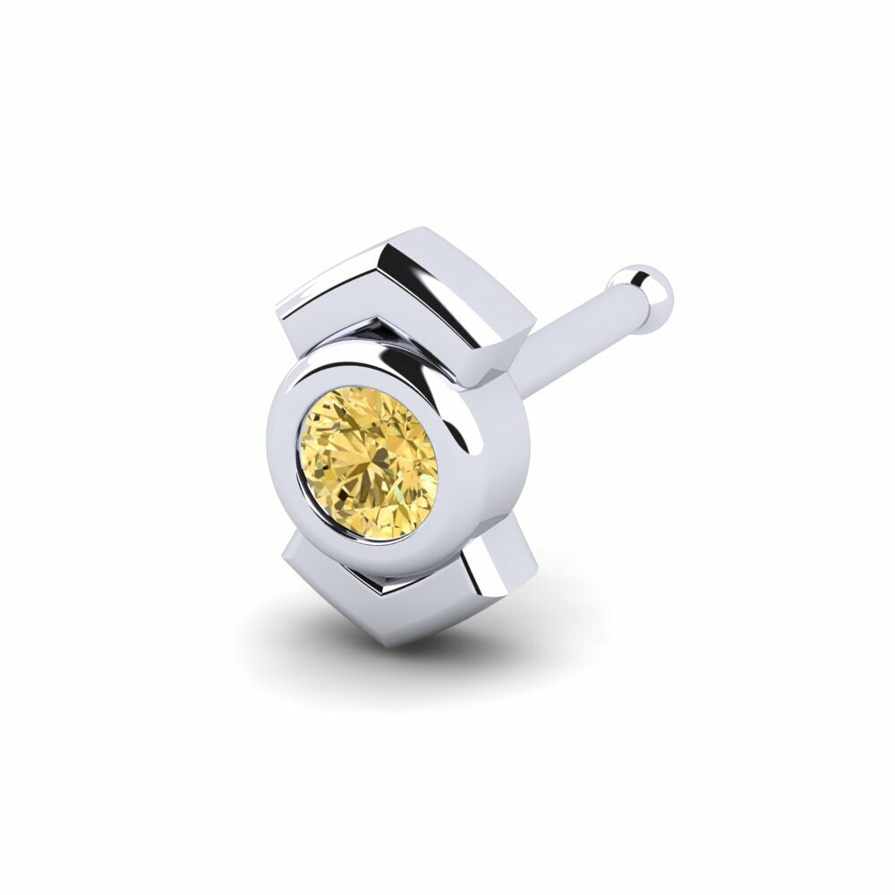 Yellow Diamond Nose Pin Hothal