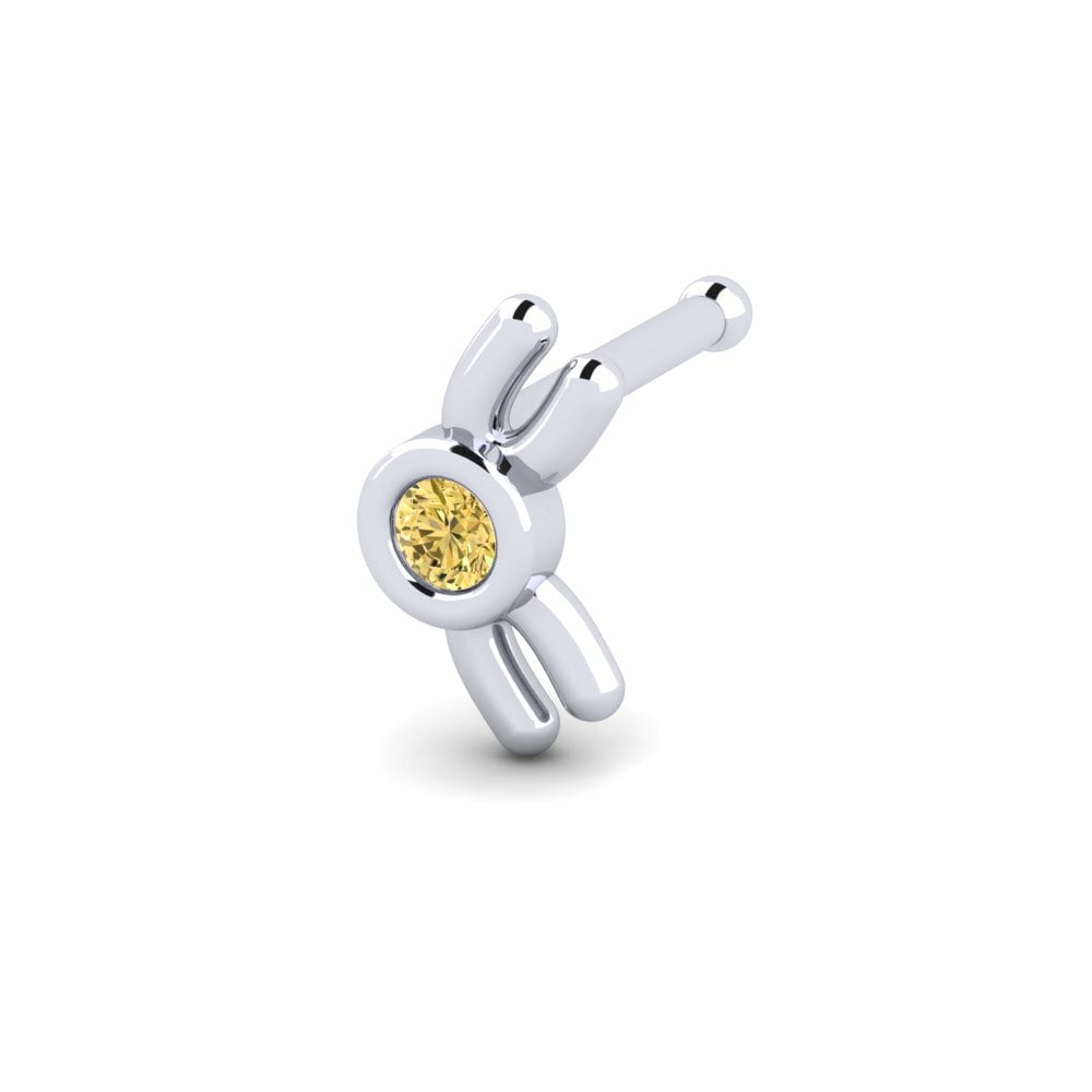 Yellow Diamond Nose Pin Nguid