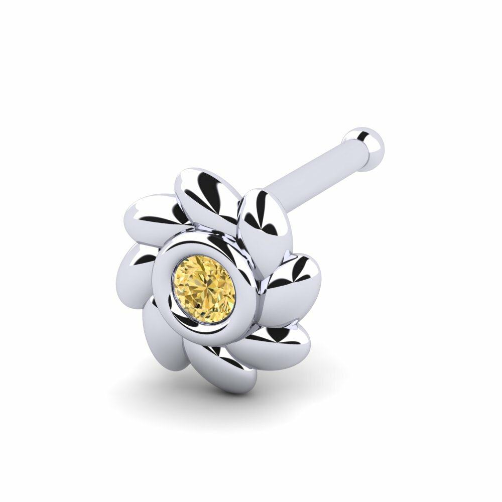 Gele Diamant Neus Pin Ouzzi
