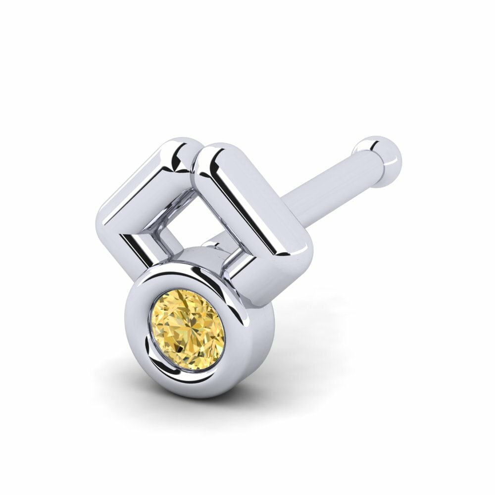 Gele Diamant Neus Pin Rdode