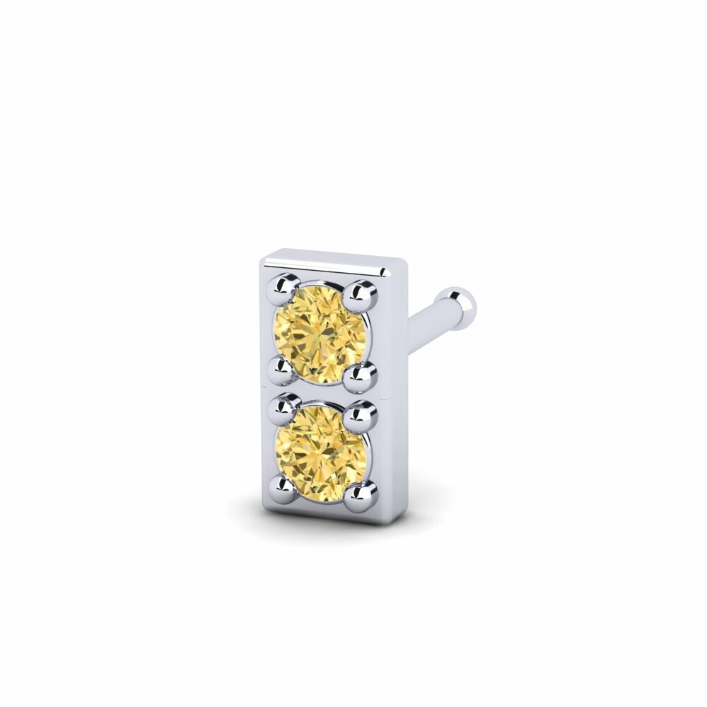 Gele Diamant Neus Pin Swur
