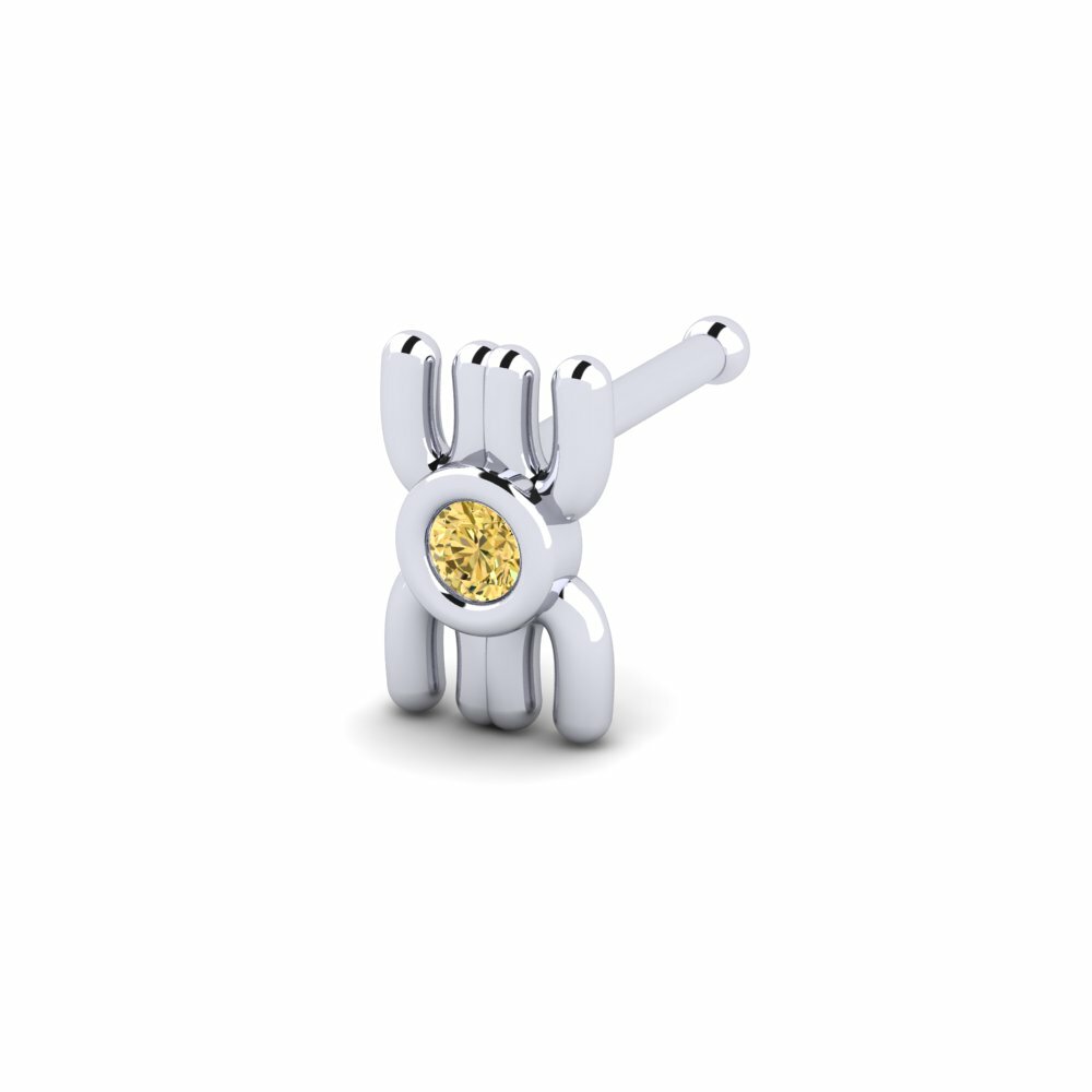 Gele Diamant Neus Pin Tryss