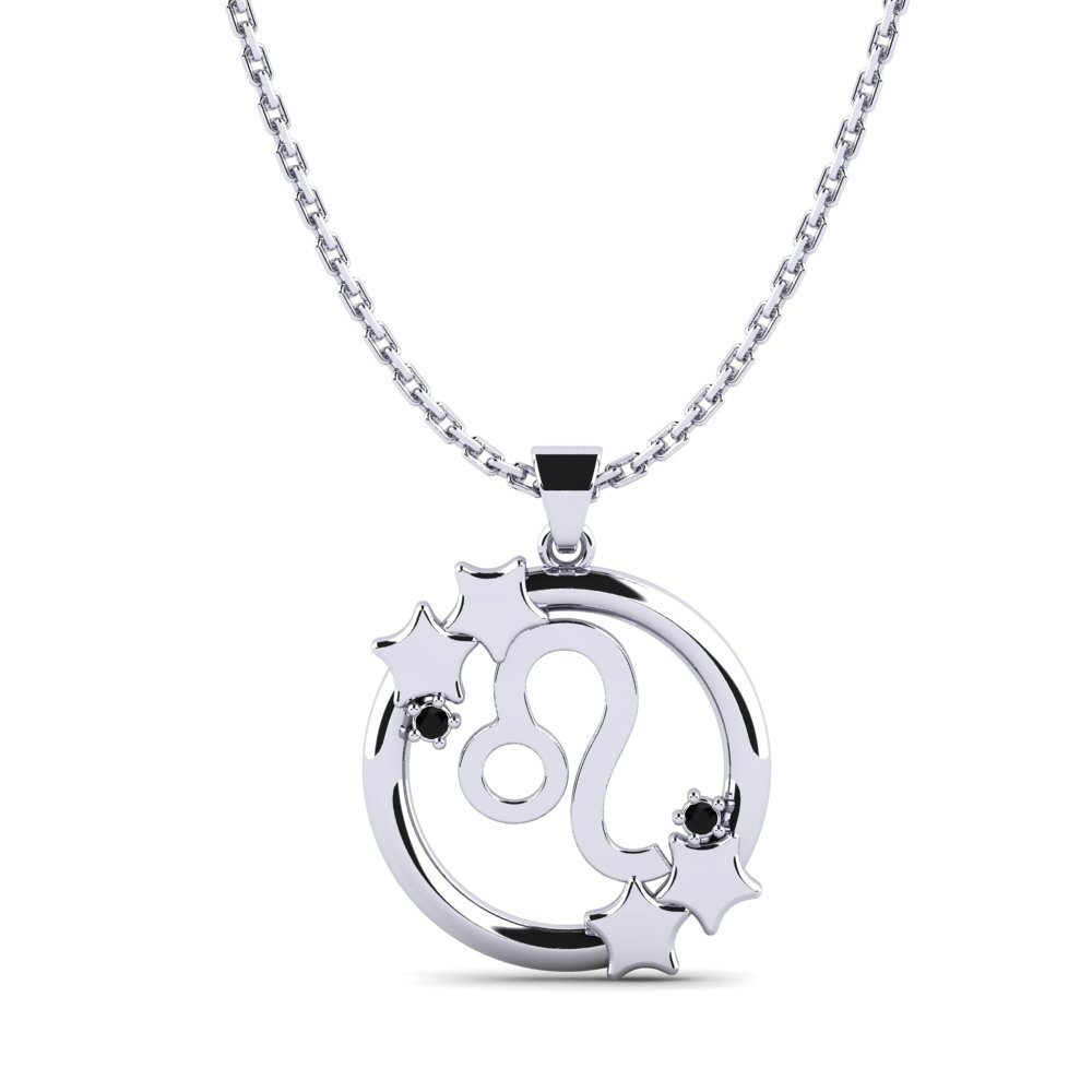 Black Sapphire Women's Pendant Ellermas - Leo