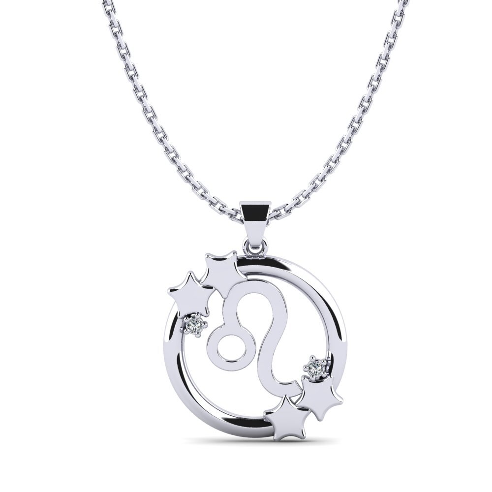 Zirconia Women's Pendant Ellermas - Leo