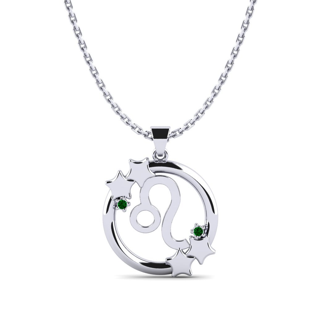 Green Zirconia Women's Pendant Ellermas - Leo