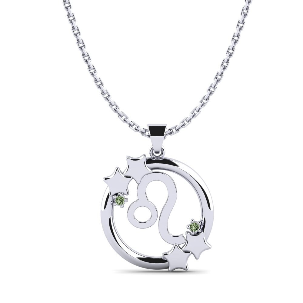 Grüner Diamant Damen anhänger Ellermas - Leo