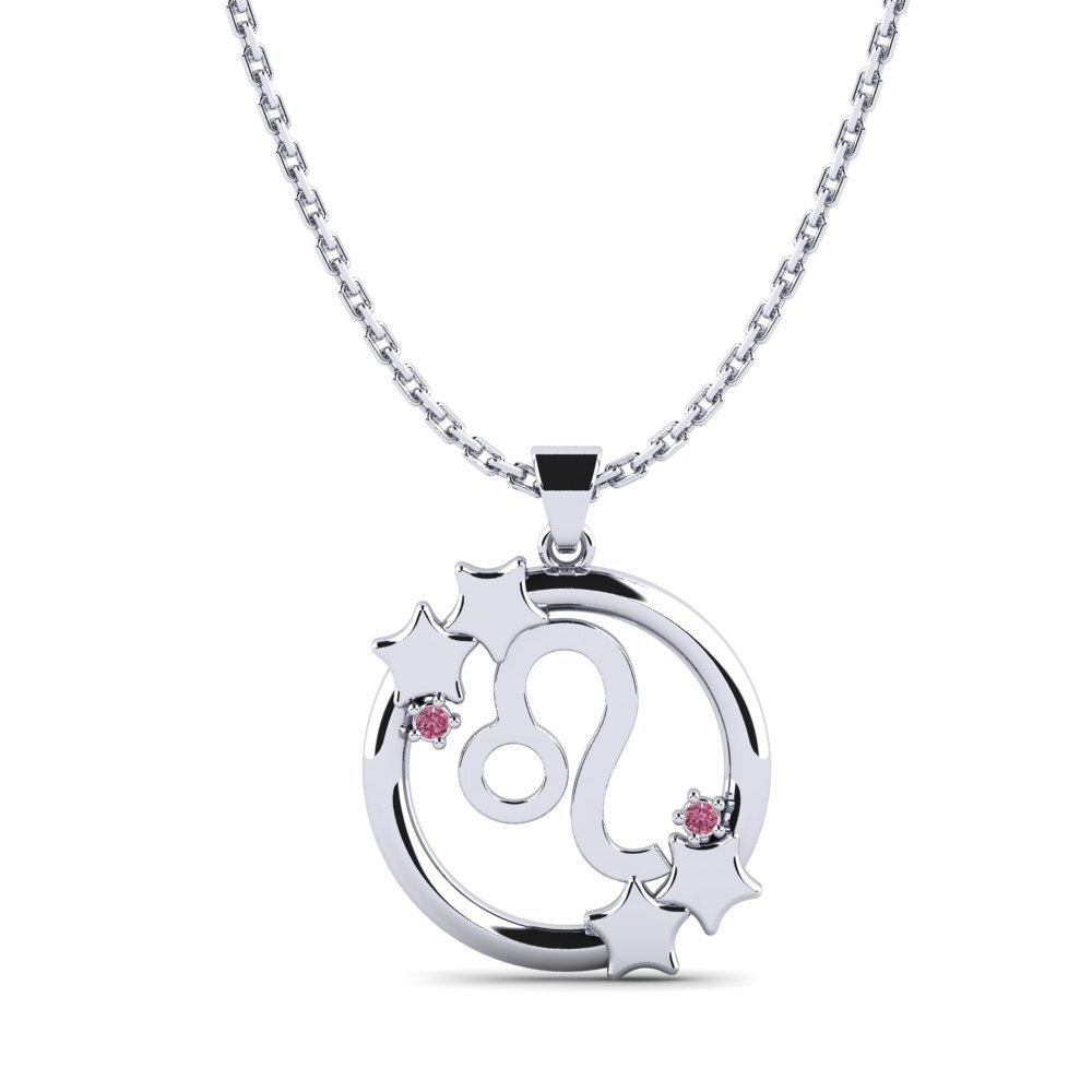 Rhodolite Garnet Women's Pendant Ellermas - Leo