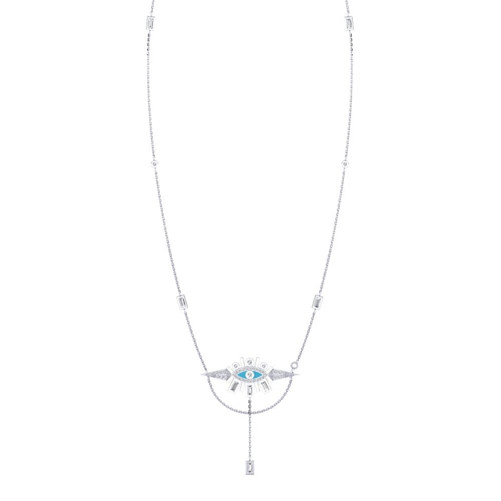 Paladio 950 Diamante Collar de Mujer Adaliano