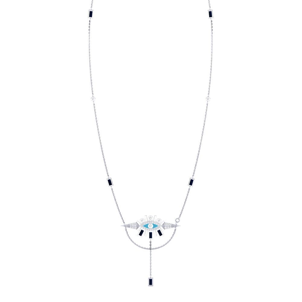 Plata 925 Zafiro Collar de Mujer Adaliano