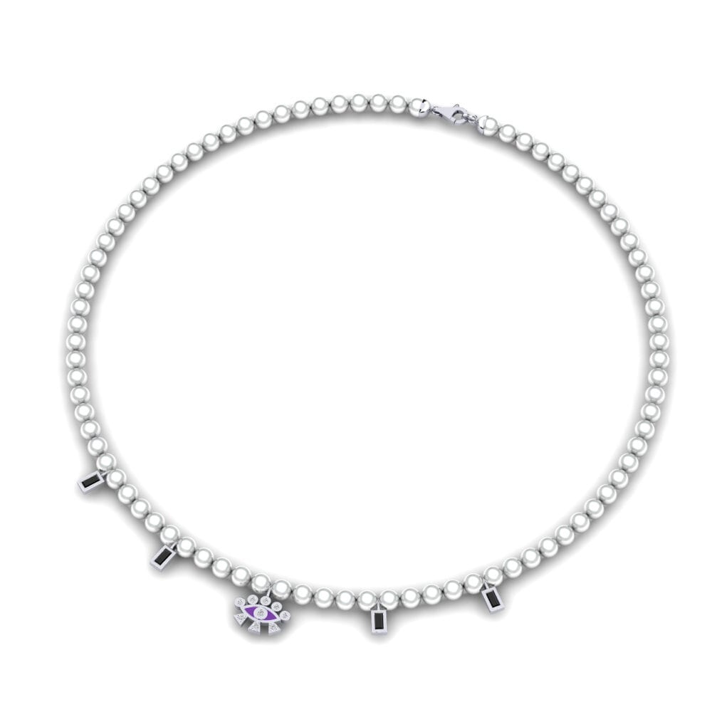 Plata 925 Diamante Negro Collar Atarneus