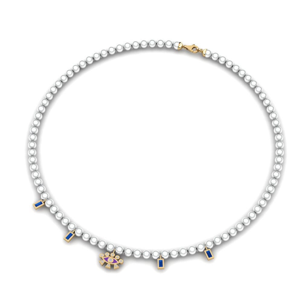 Circonita Azul Oscuro Collar Atarneus