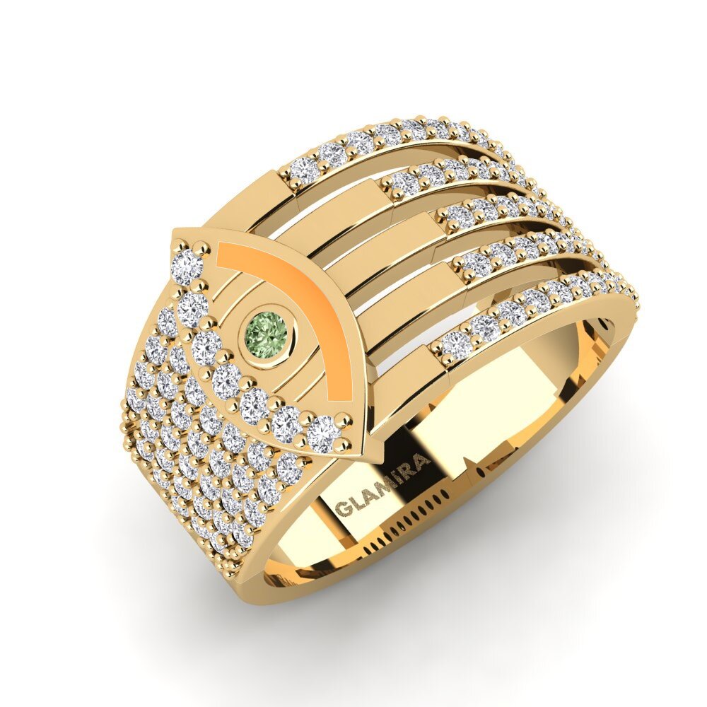 Green Diamond Ring Bersinar