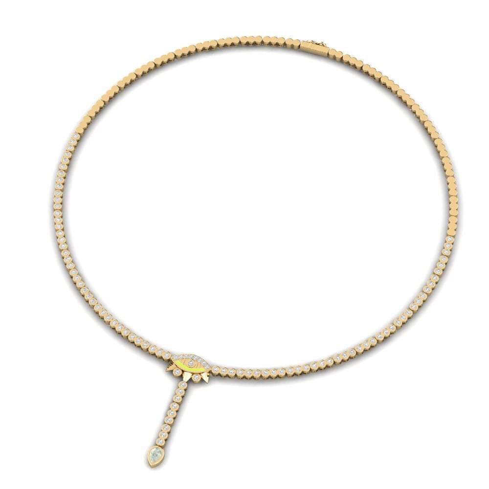 Green Amethyst Collier Brilhar