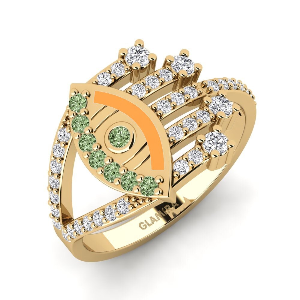 Green Diamond Ring Briller