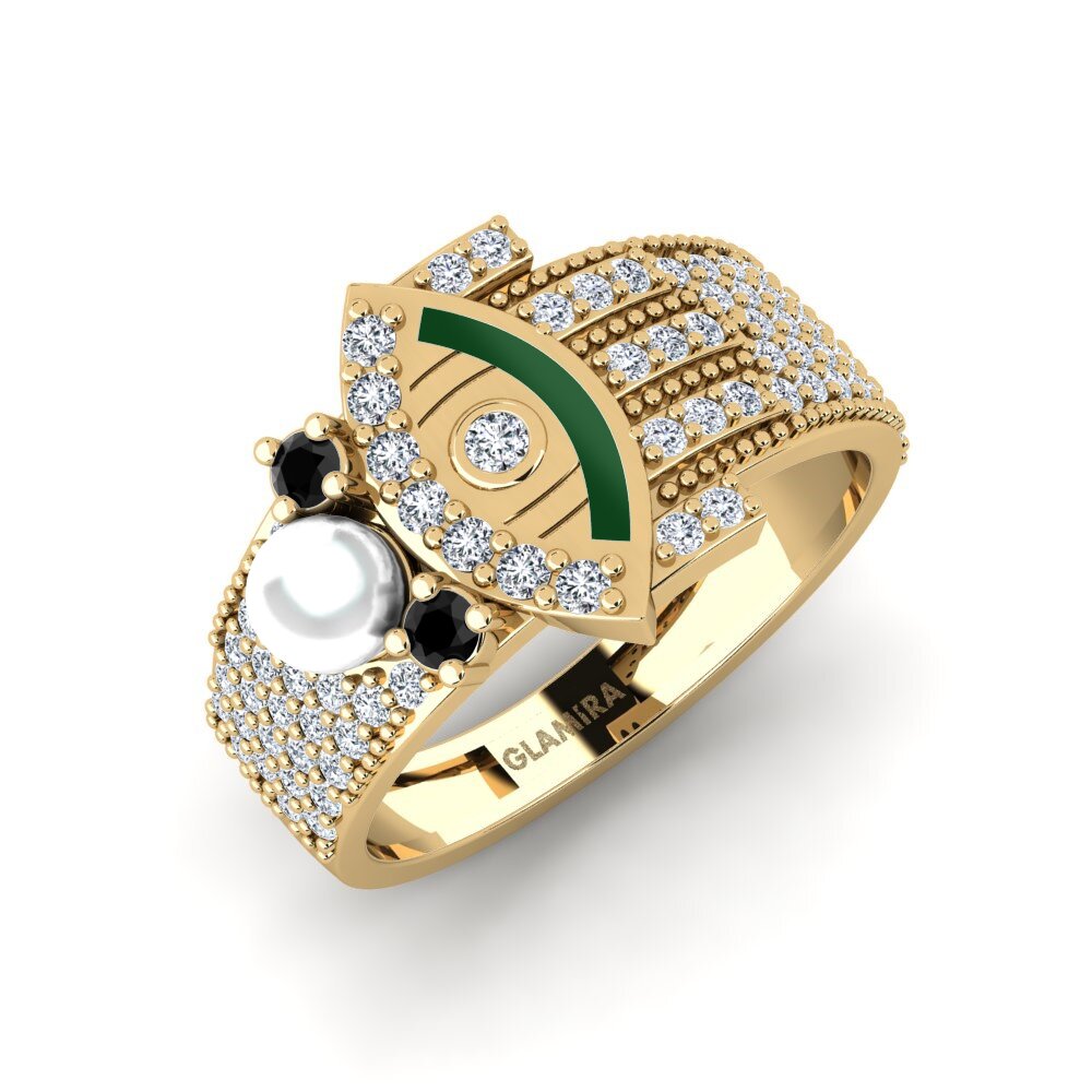 Schwarzer Saphir Ring Brillo