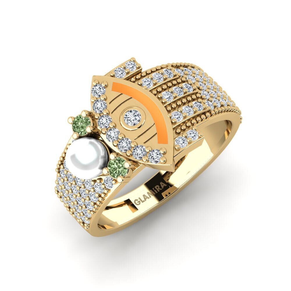 Green Diamond Ring Brillo