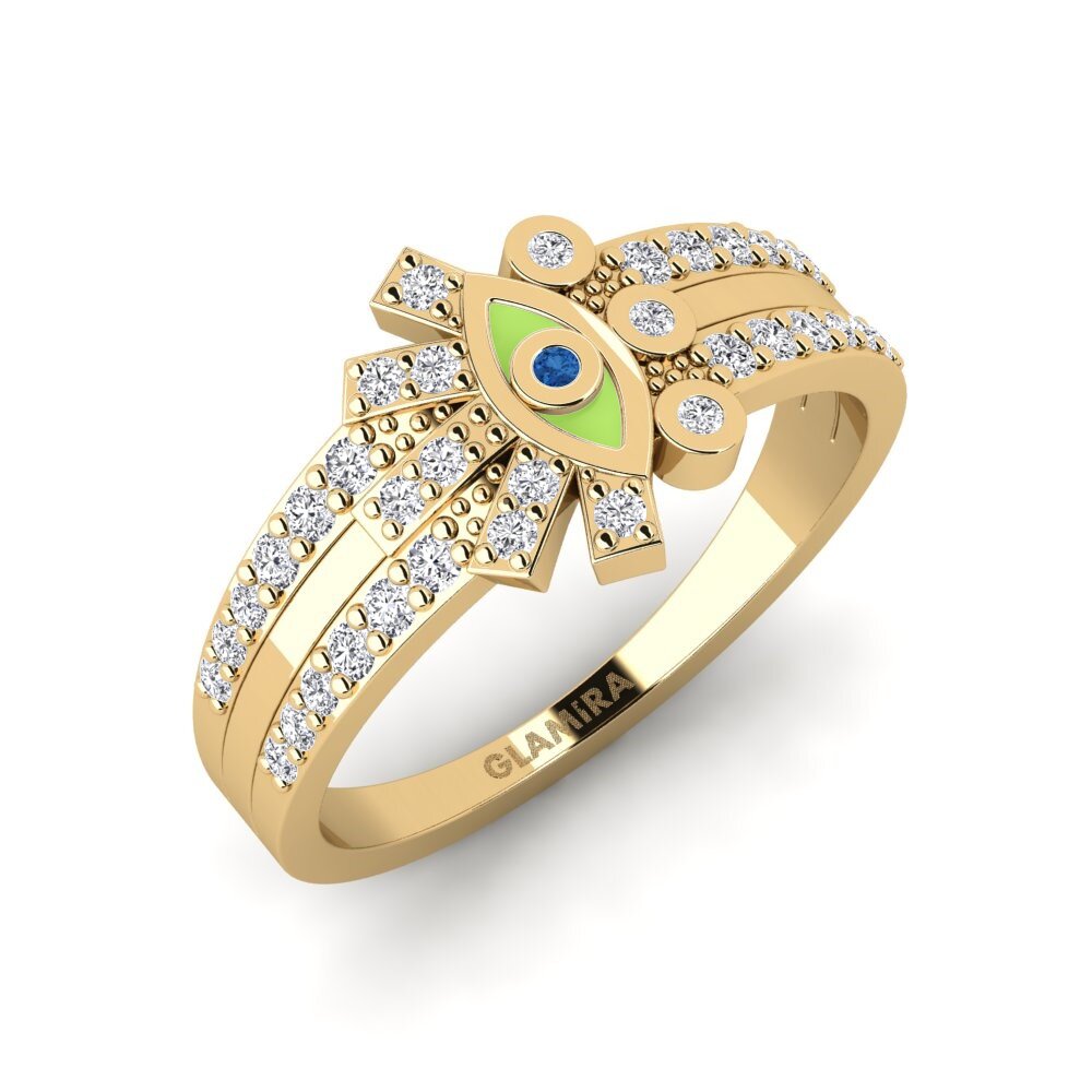 Circonita Azul Oscuro Anillo Ceramus