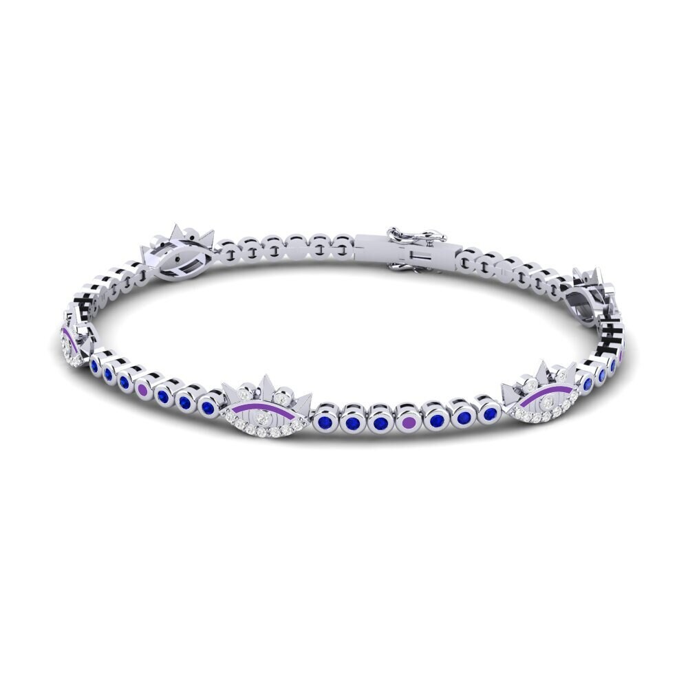 Plata 925 Zafiro Pulsera de Mujer Lonnaigh