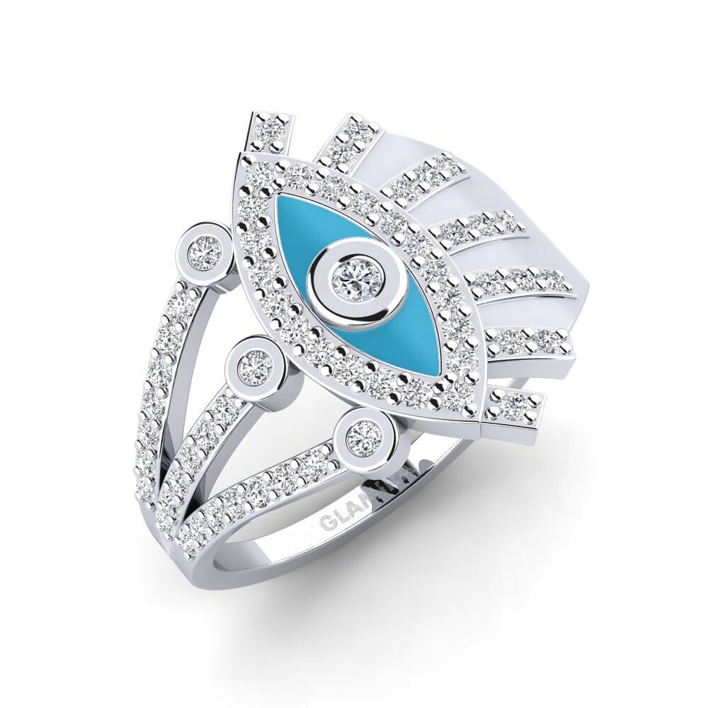 Paladio 950 Diamante Anillo Lykia