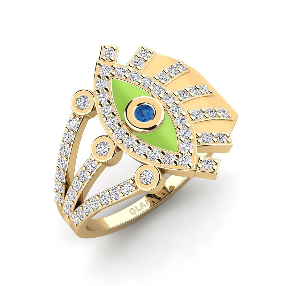Circonita Azul Oscuro Anillo Lykia