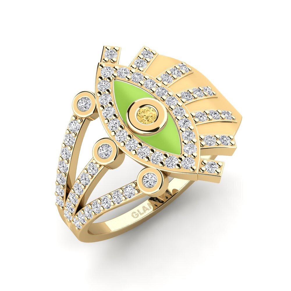 Diamante Amarillo Anillo Lykia