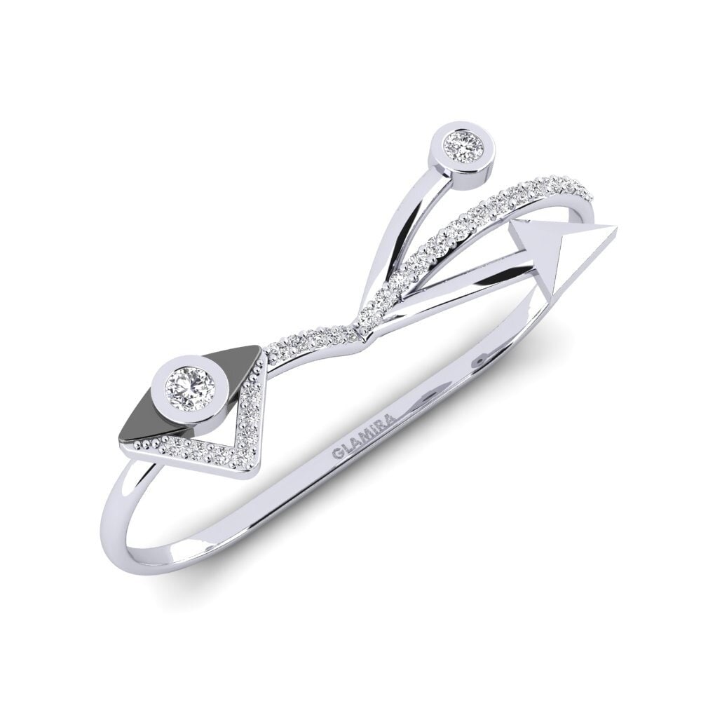 Paladio 950 Diamante Anillo Mundo