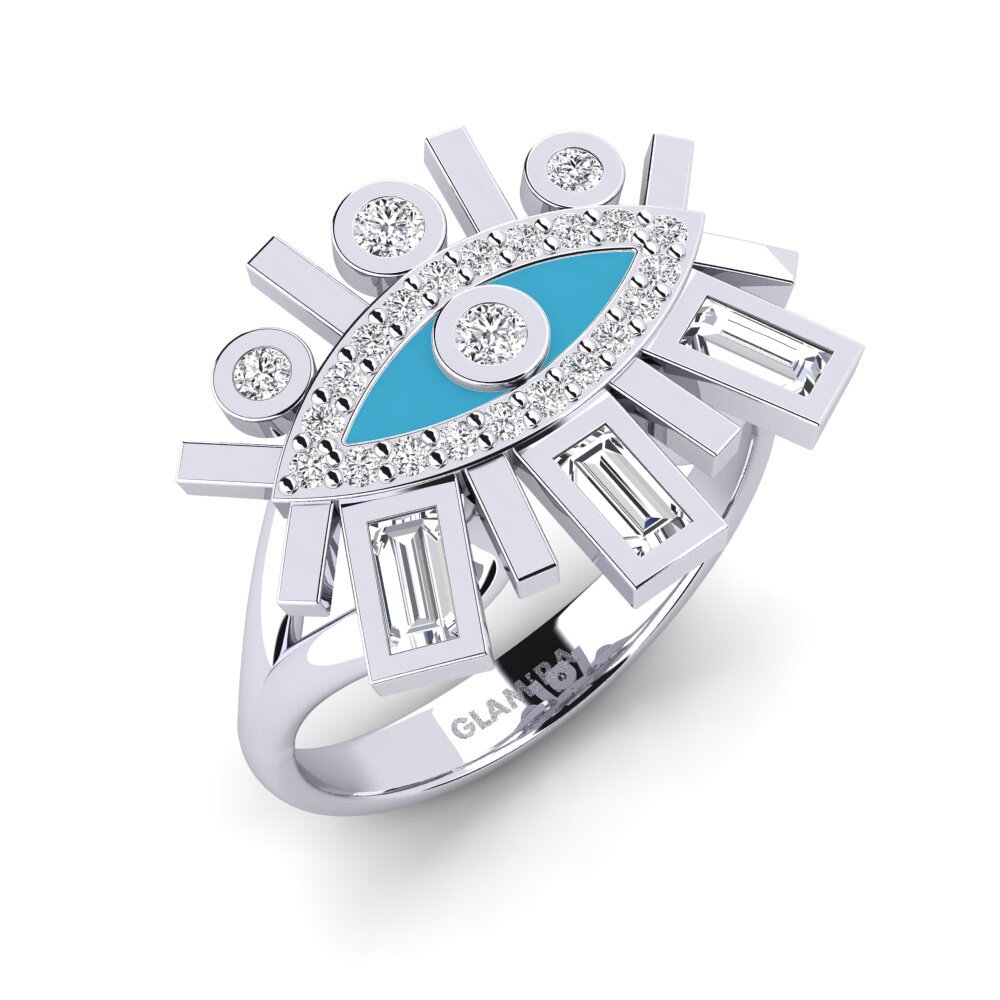 Paladio 950 Diamante Anillo Okenaus