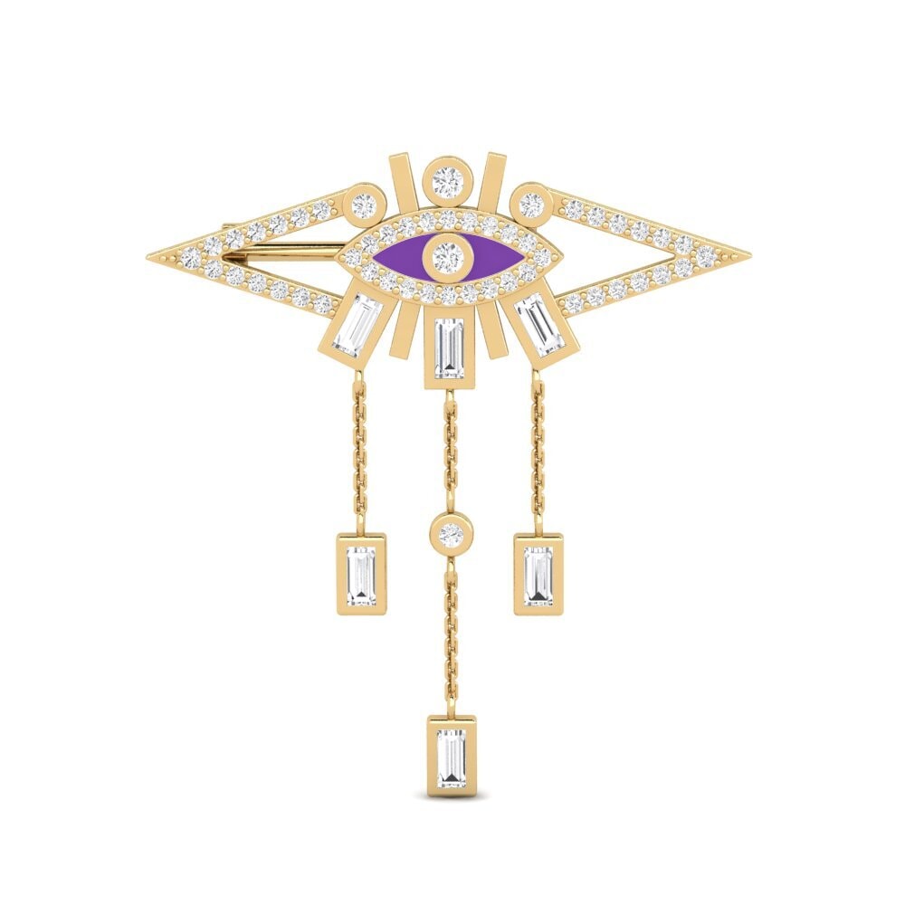White sapphire Brooch Parthesar