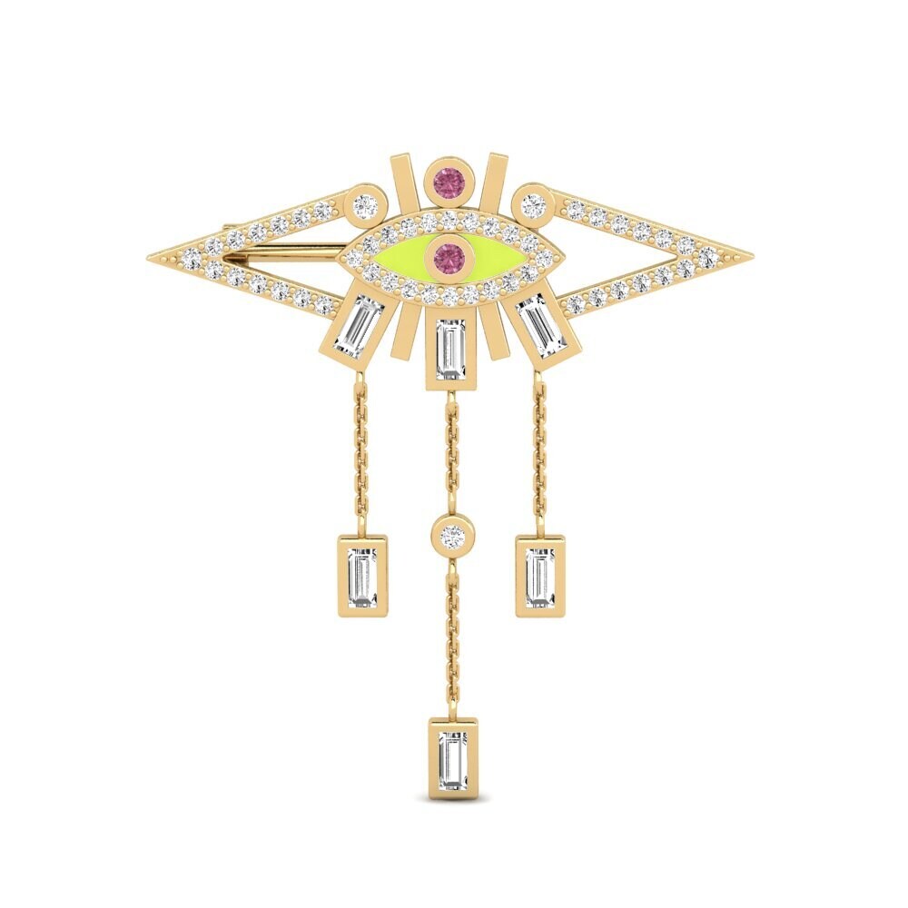 Granate Rhodolite Broche Parthesar