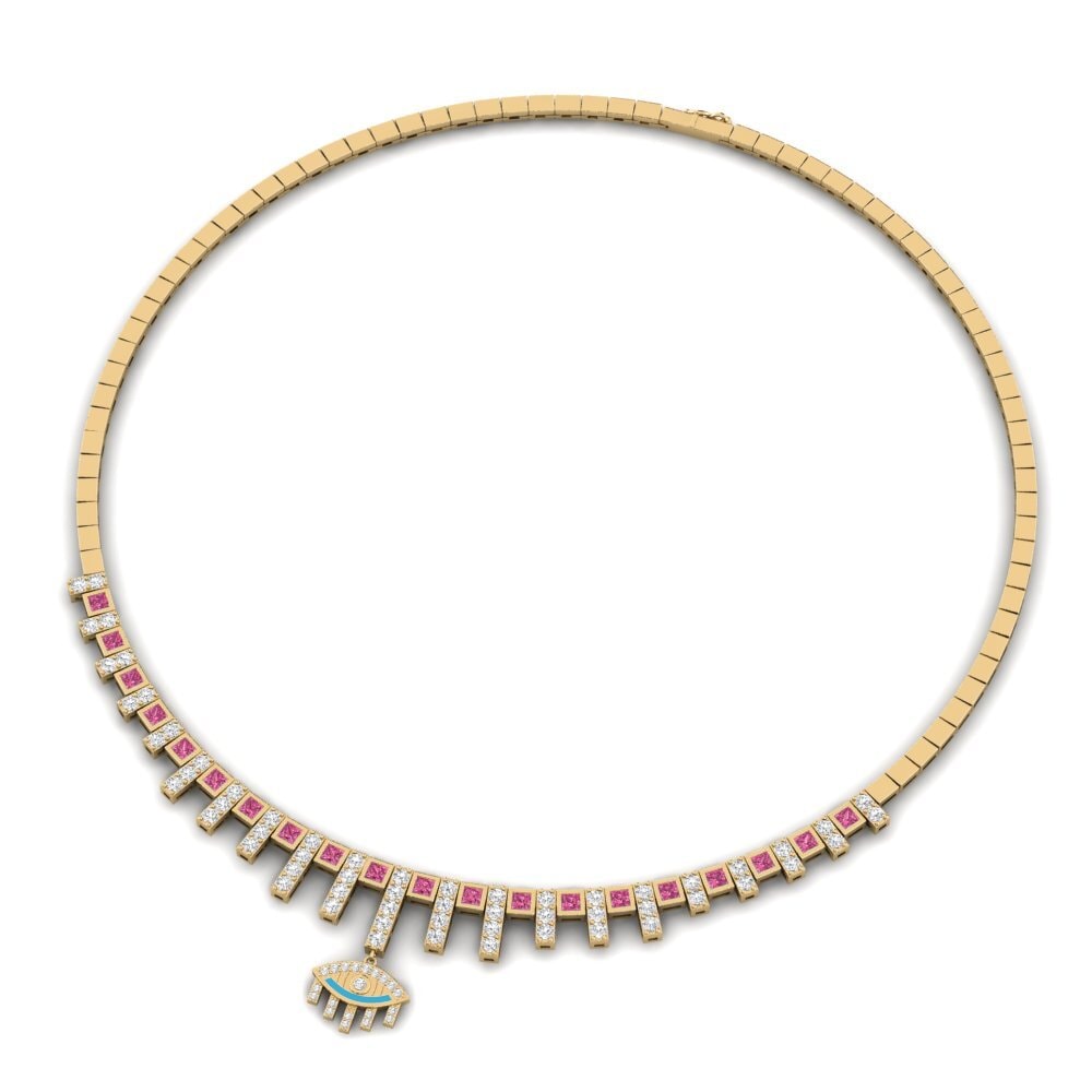 Collar Pink Tourmaline Necklaces
