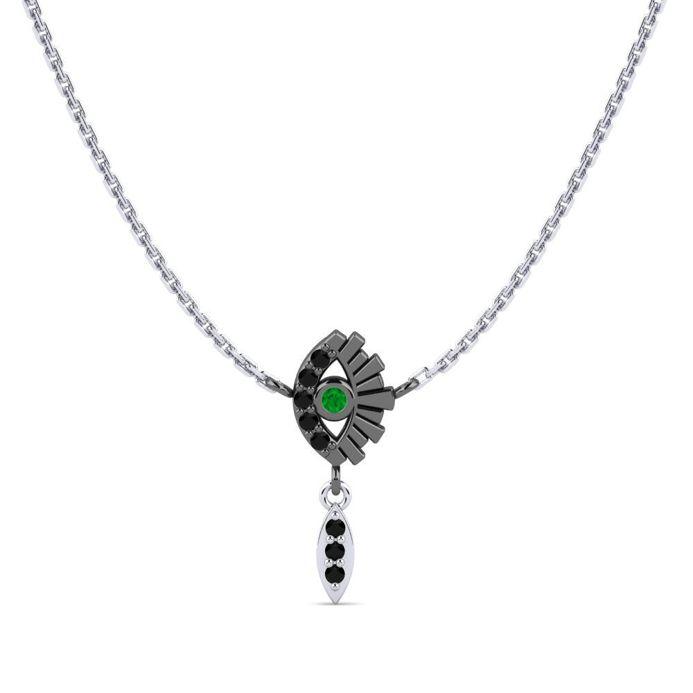 925 Silver Emerald Necklace Praise