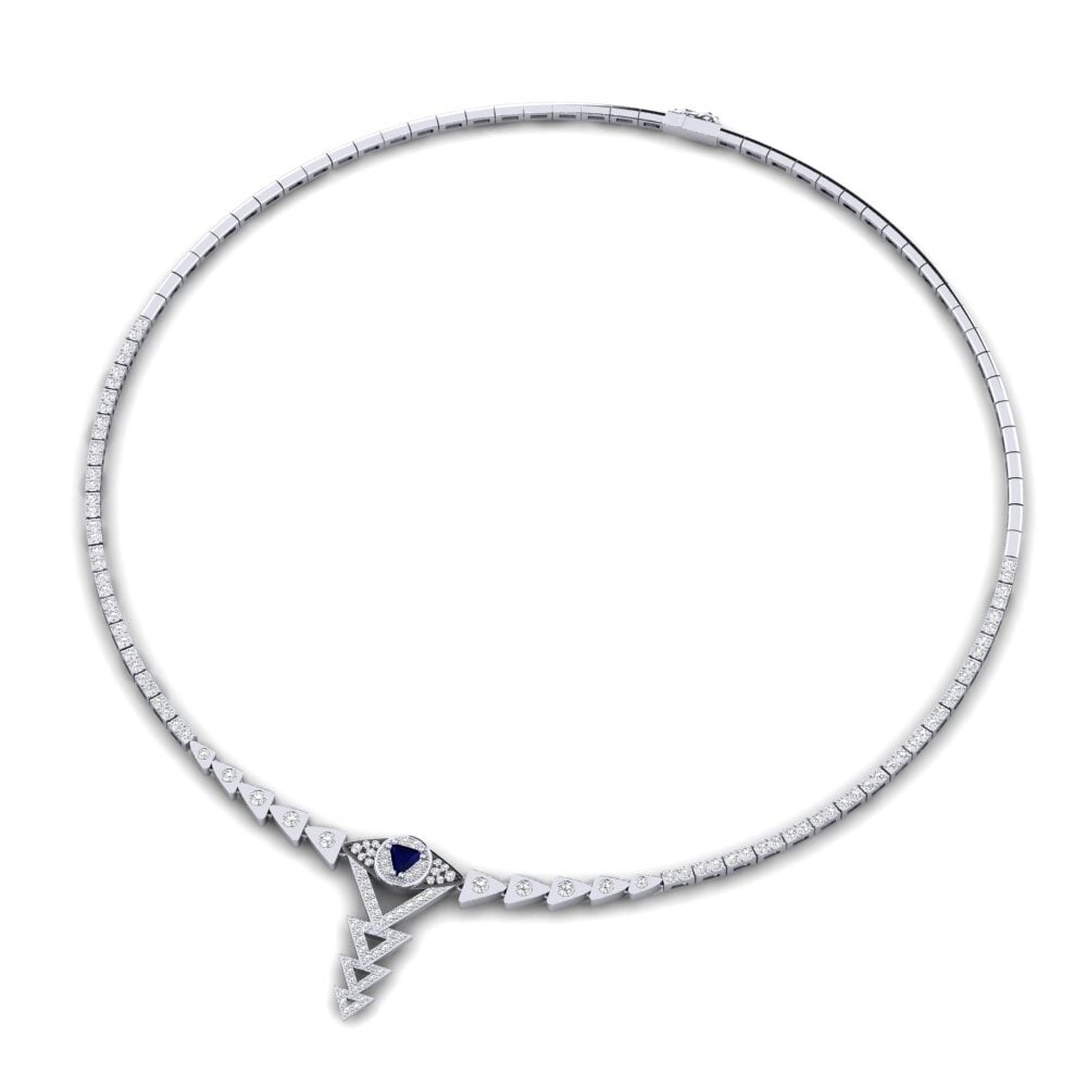 Plata 925 Zafiro Collar Ritatas