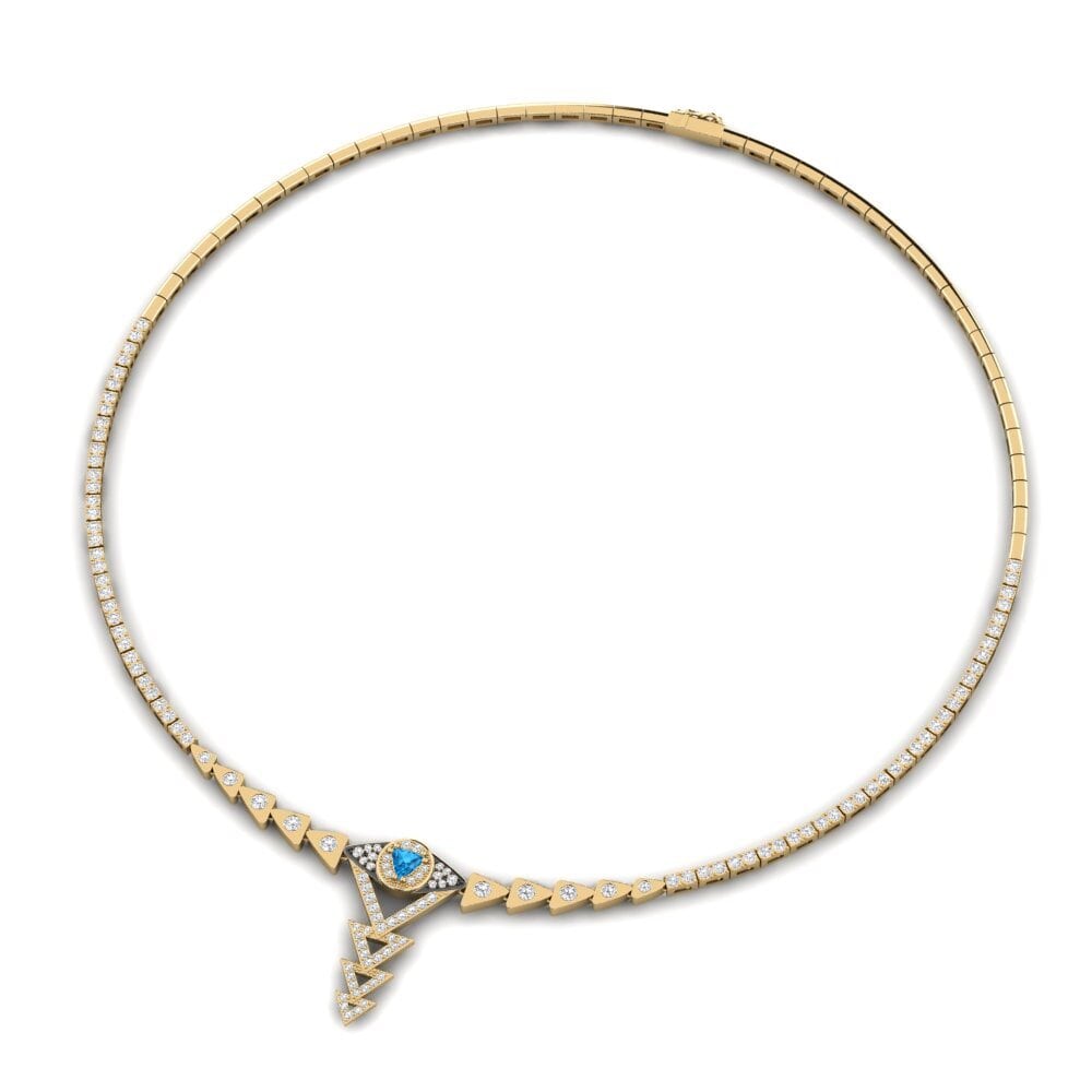 Blue Topaz Collier Ritatas