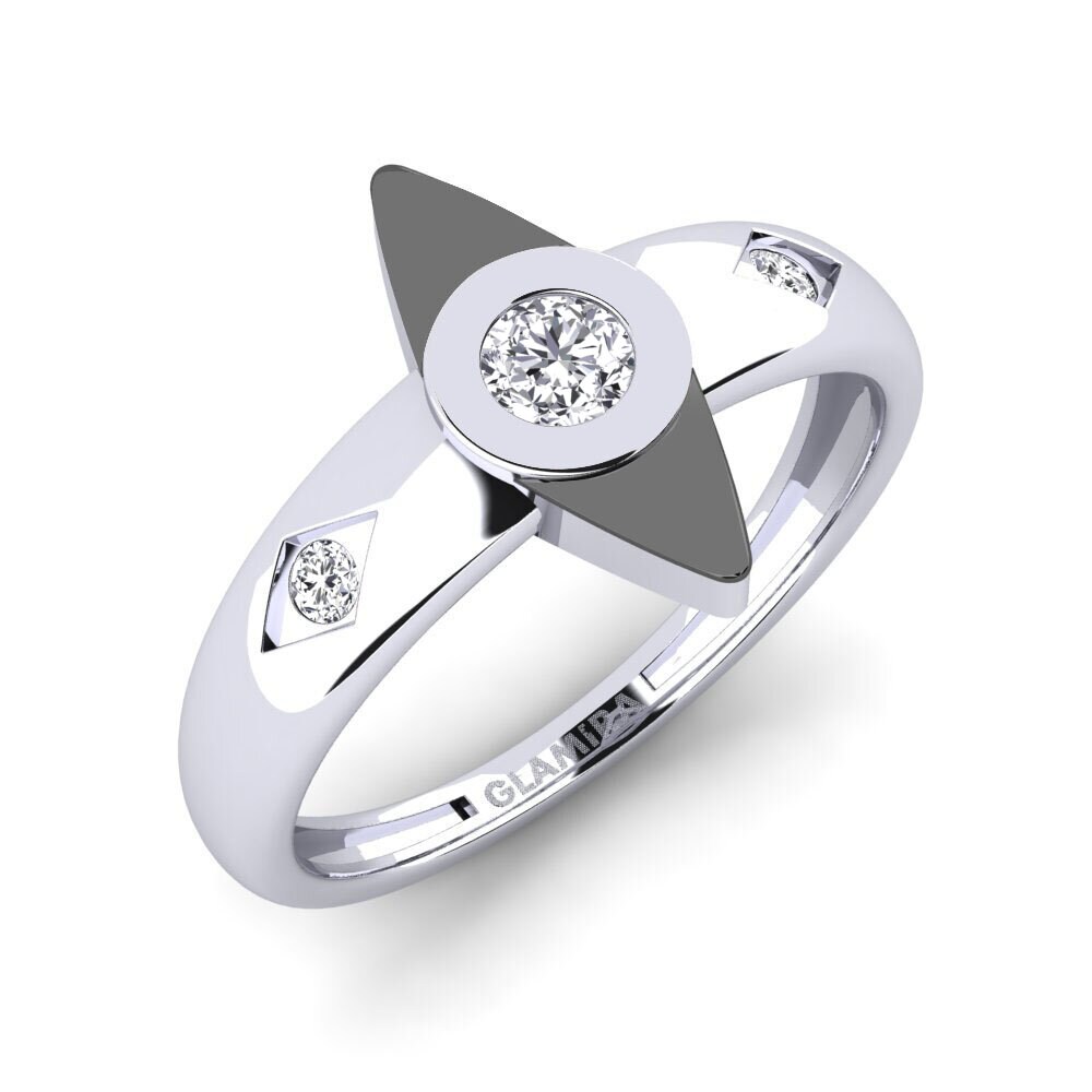 Paladio 950 Diamante Anillo Silenciokl