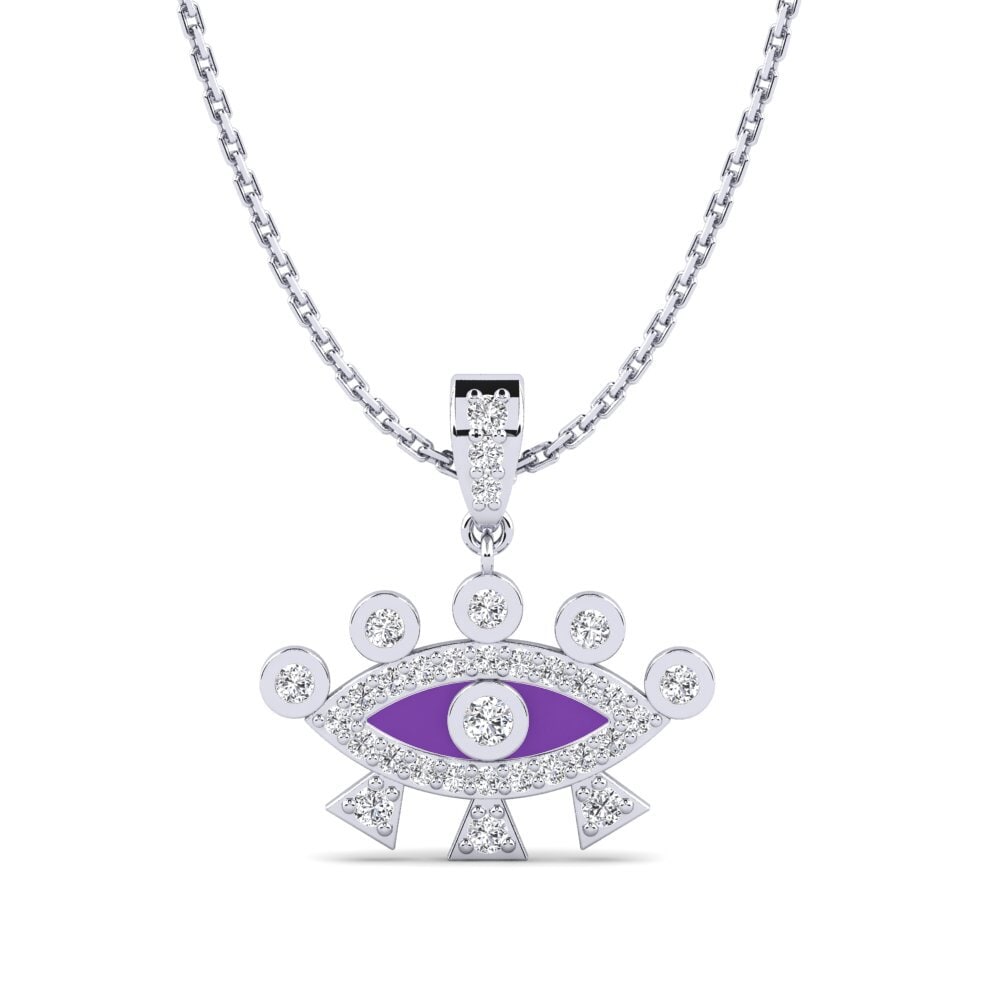 Paladio 950 Diamante Colgante de Mujer Siuminu