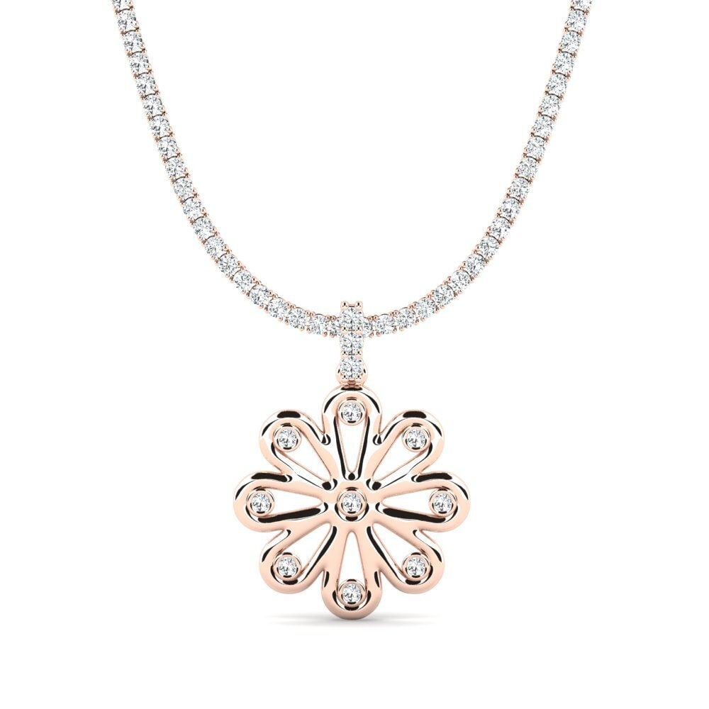 14k Oro Rosa Tennis Lanretdim