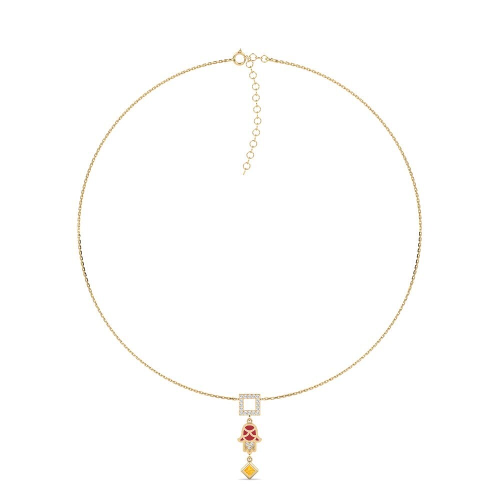 Citrine Women's Choker Necklace Beskyddare