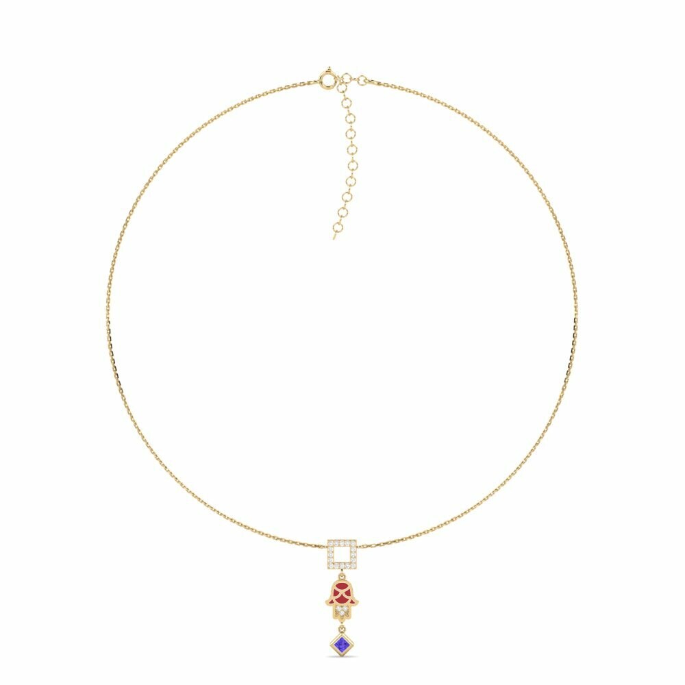 Dây chuyền Vàng 18K Đá Tanzanite Choker