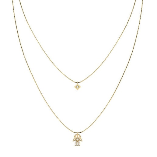 Necklace Deese 585 Yellow Gold & White Sapphire