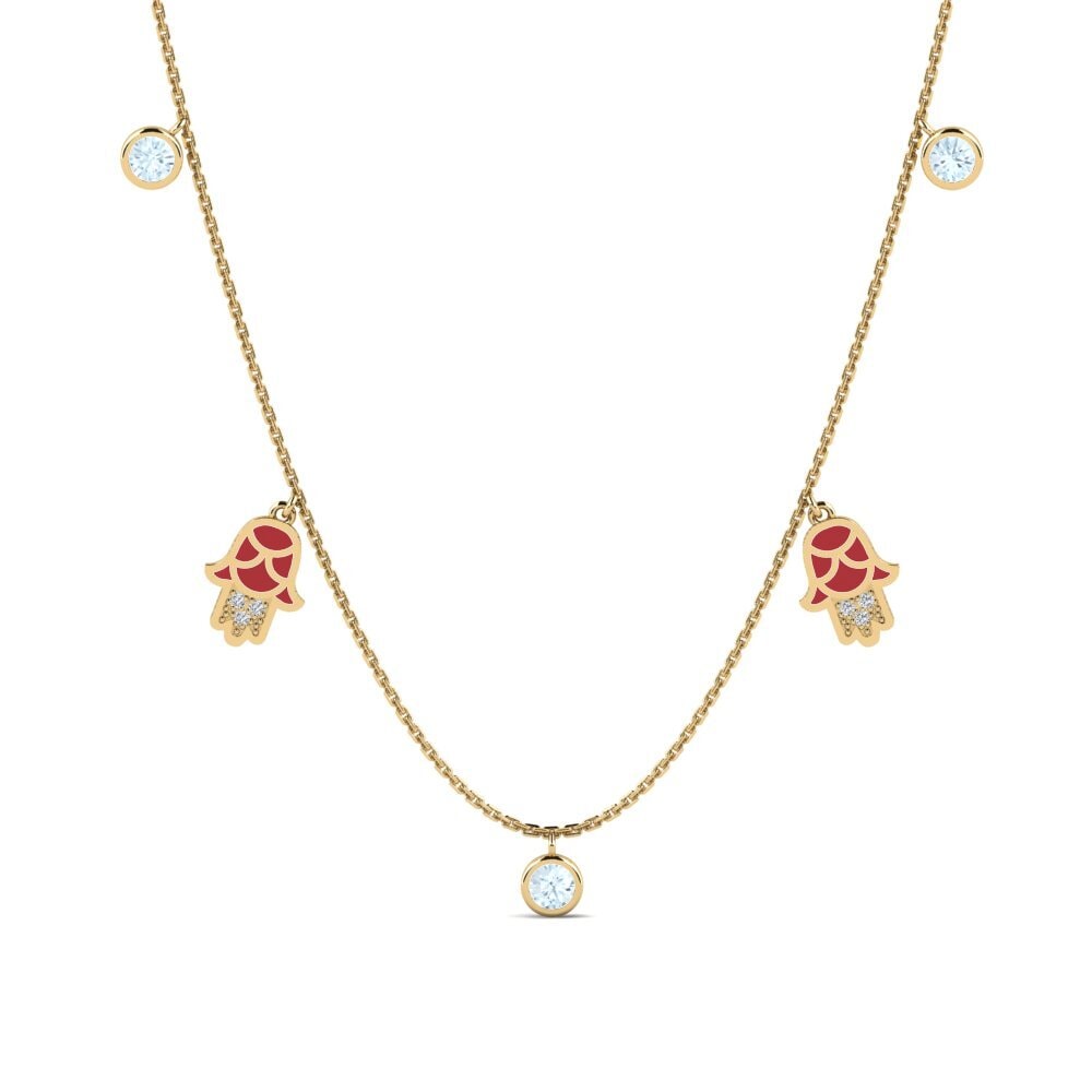 Aquamarine Women's Necklace Konfidi