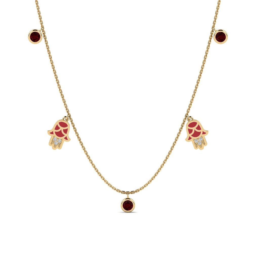Garnet Women's Necklace Konfidi