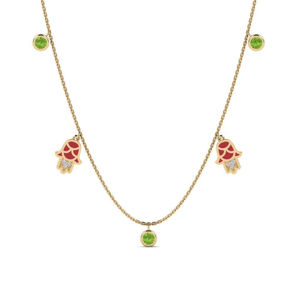 Peridot Women's Necklace Konfidi