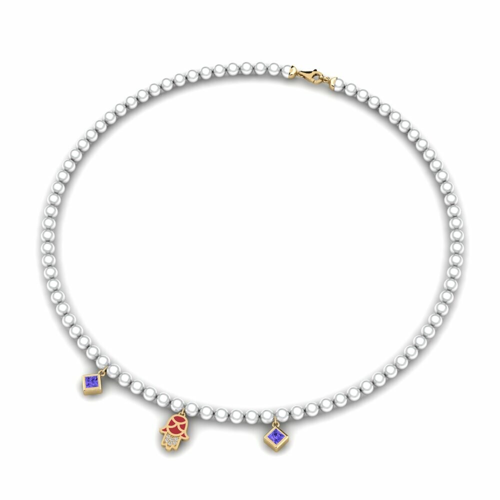 Vàng 18K Đá Tanzanite Dây chuyền nữ Milinzi